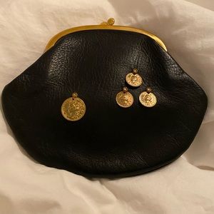 Vintage small leather clutch